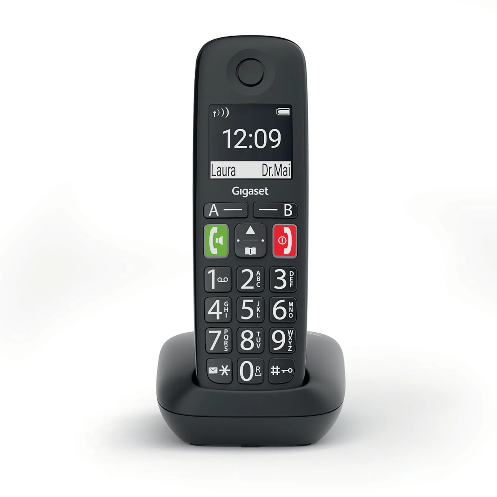191126092409400301900048X Gigaset E290 Großtastentelefon schwarz - Slika 1