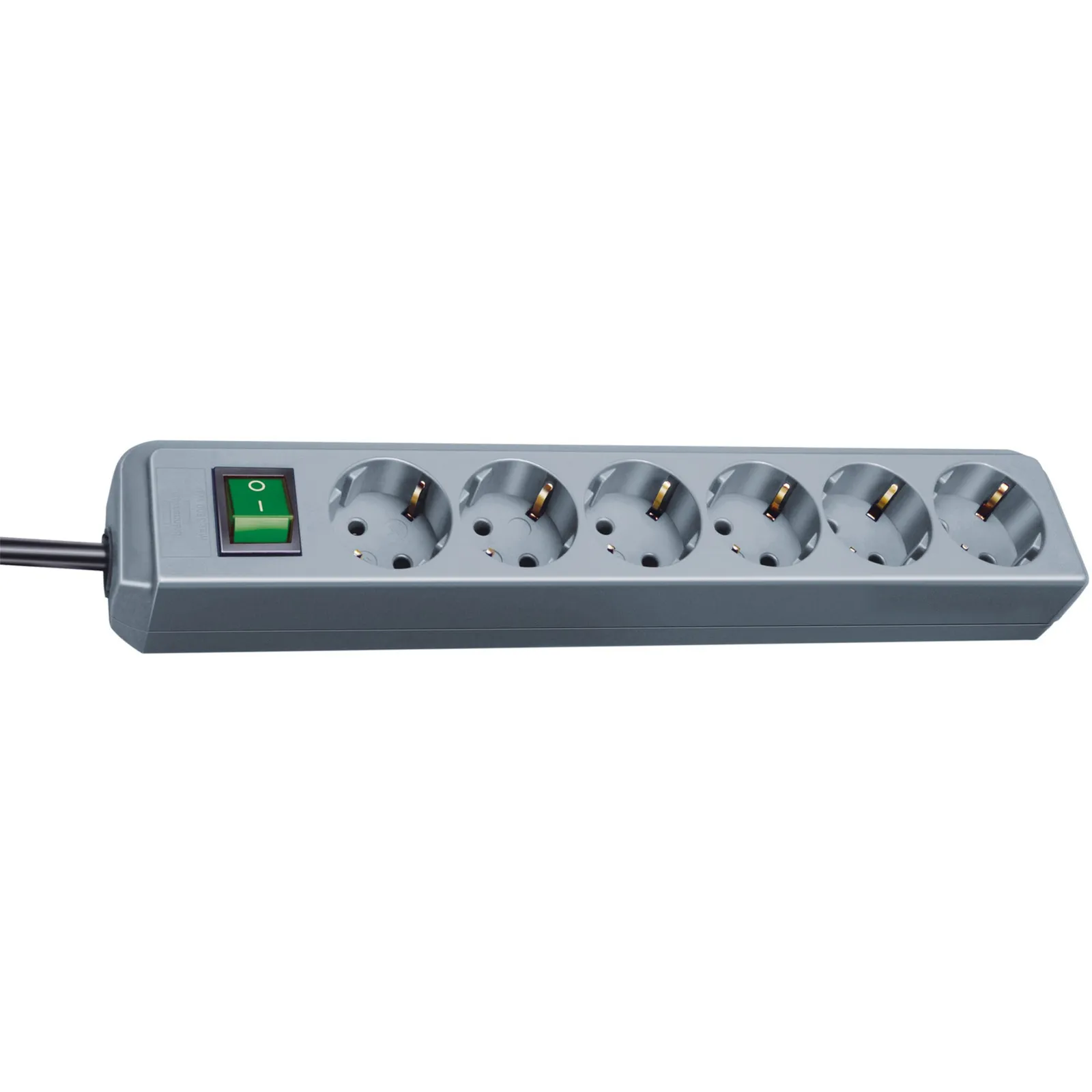 200309121634700701900045U Brennenstuhl Eco-Line Steckdosenleiste mit Schalter 6-fach 1,5m lichtgrau - Slika 1