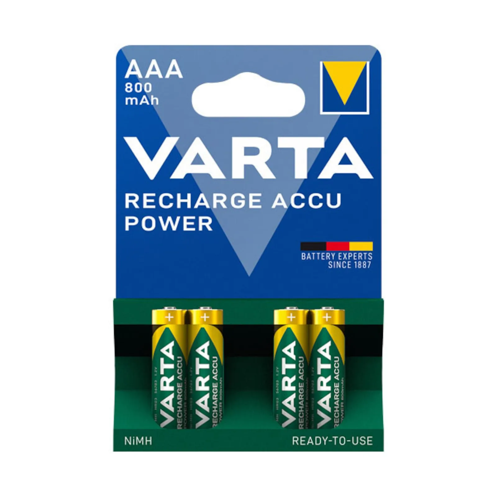 220211105153200301900002I VARTA Ready2Use Akku Micro AAA HR3 4er Blister (800 mAh) - Slika 1