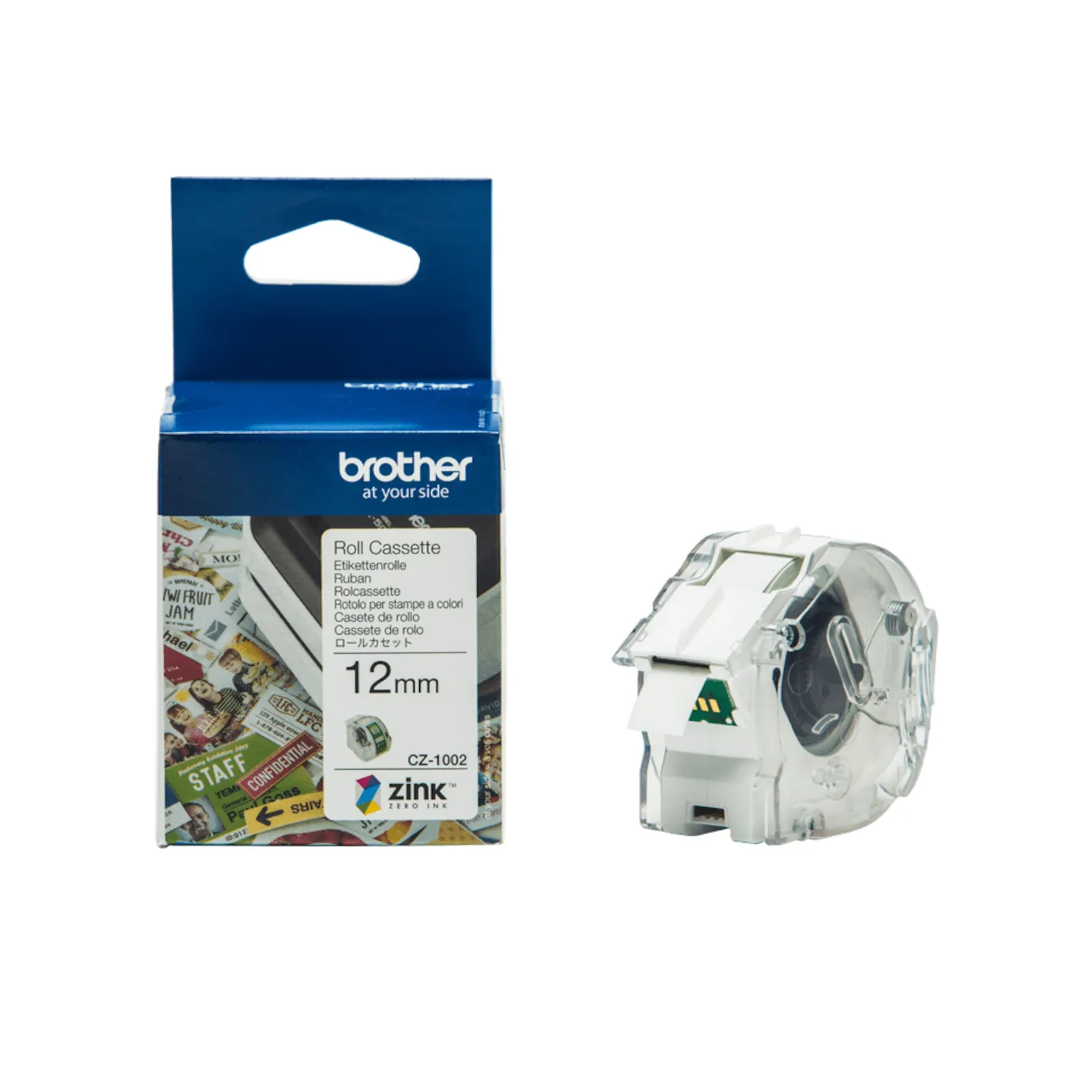221121142736900501900022F Brother CZ-1002 Farbetikettenrolle - 12 mm - Slika 1