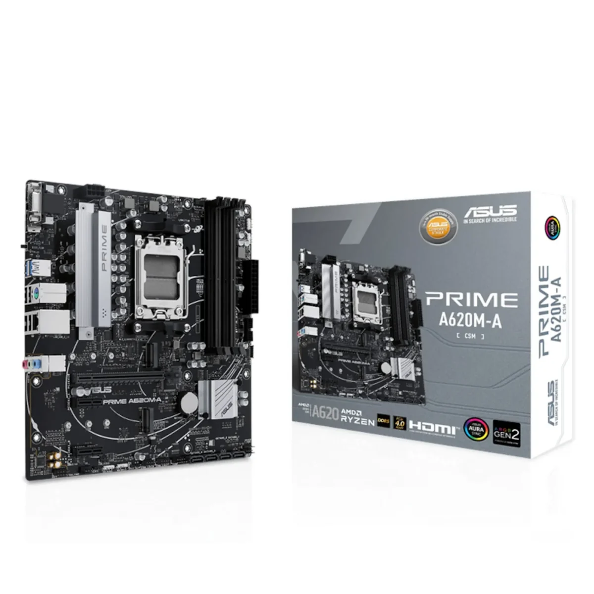 ASUS PRIME A620M-A-CSM mATX Mainboard Sockel AM5 M.2/USB3.2/VGA/DP/HDMI - Slika 1