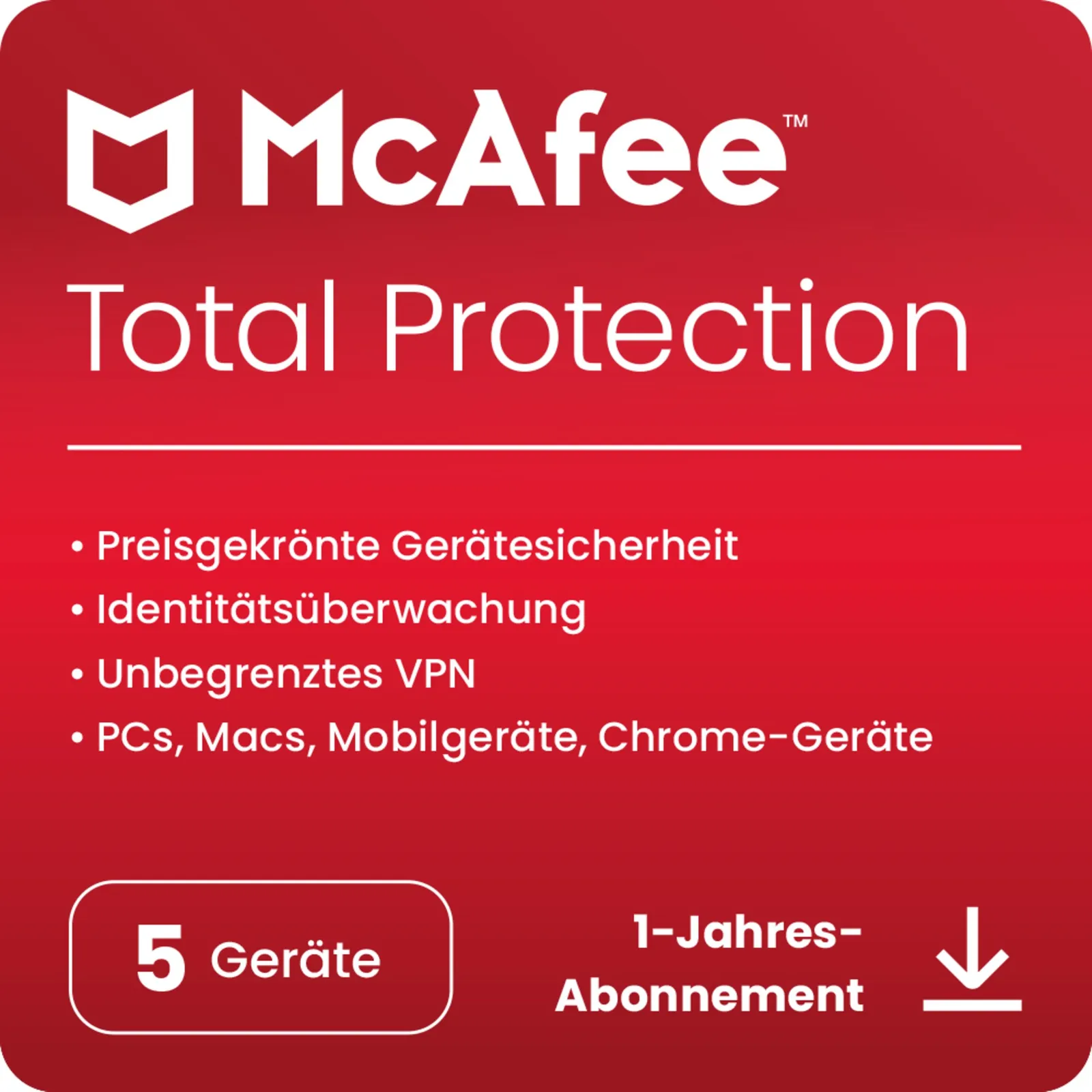 230628130531700901900052T McAfee Total Protection | 5 Geräte | Download & Produktschlüssel - Slika 1