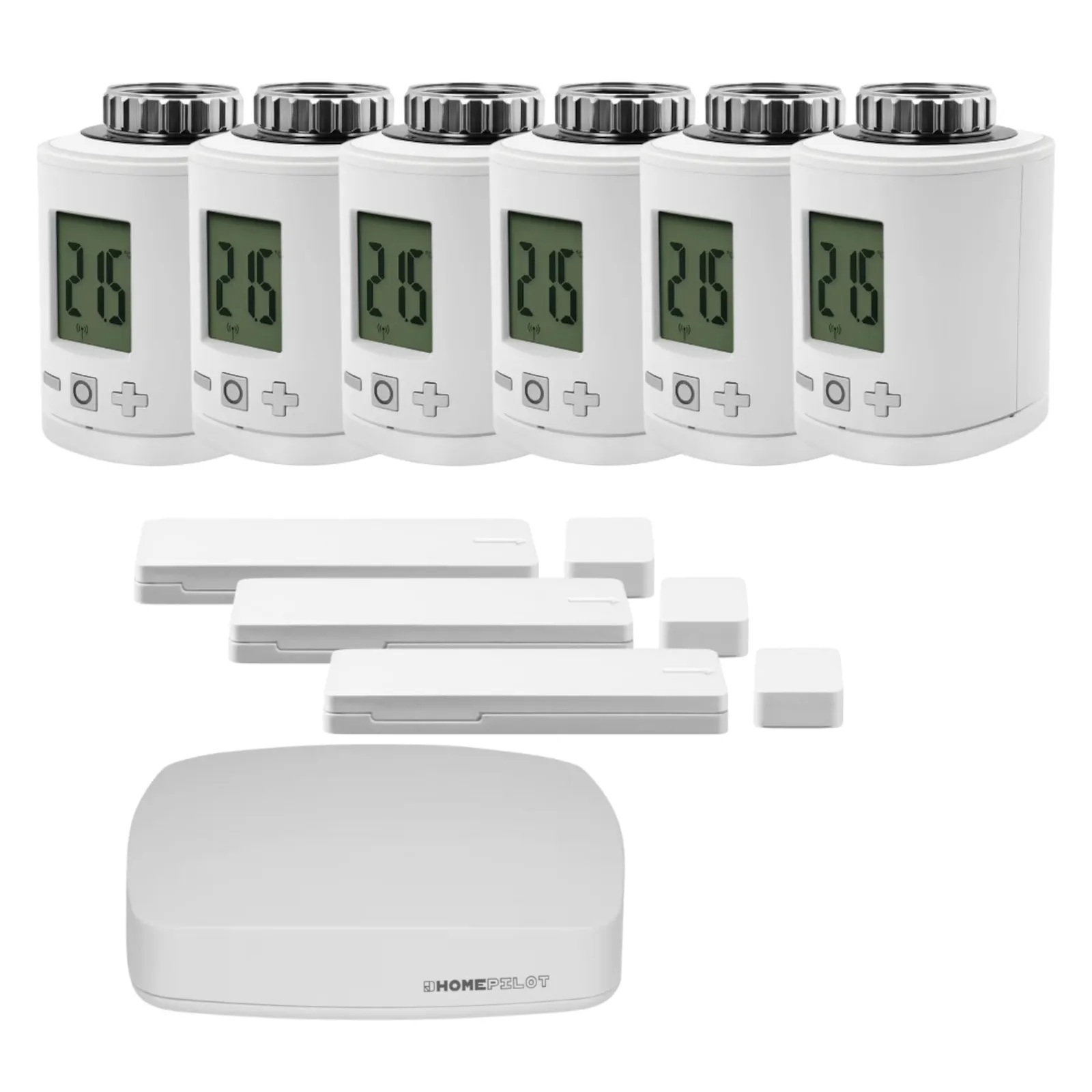 231101160634900301900086L Homepilot Starter Set Smarte Heizung • 6 Thermostate • 3 Tür-/Fensterkontakte - Slika 1