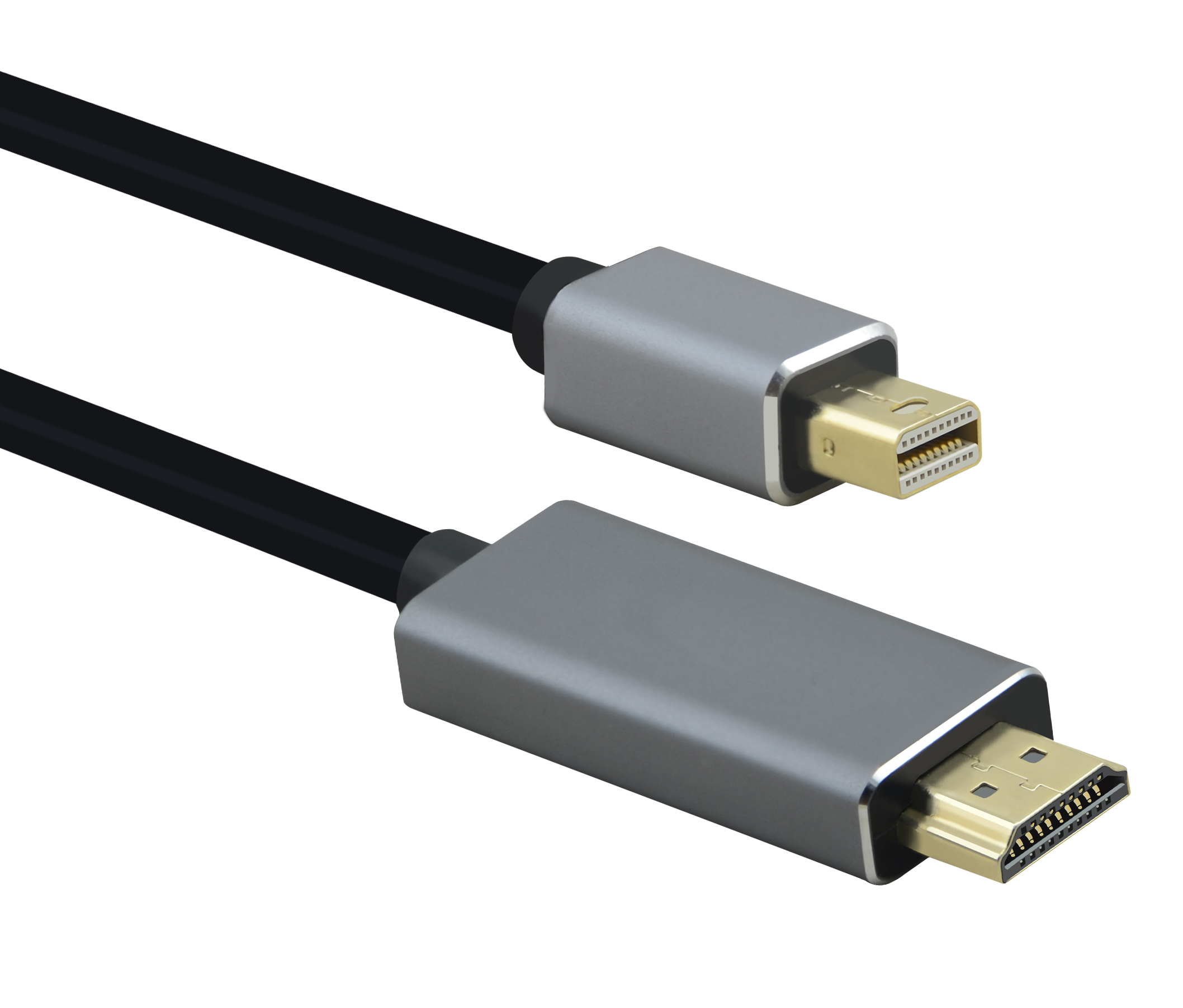 288486 helos Anschlusskabel, mini DisplayPort St./HDMI St., PREMIUM 4K, 2,0m, schwarz - Slika 1