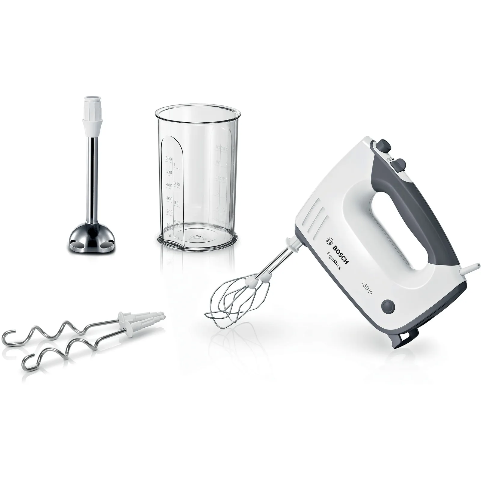 PI_314094848 Bosch MFQ37470 Handmixer ErgoMixx White, grey - Slika 1