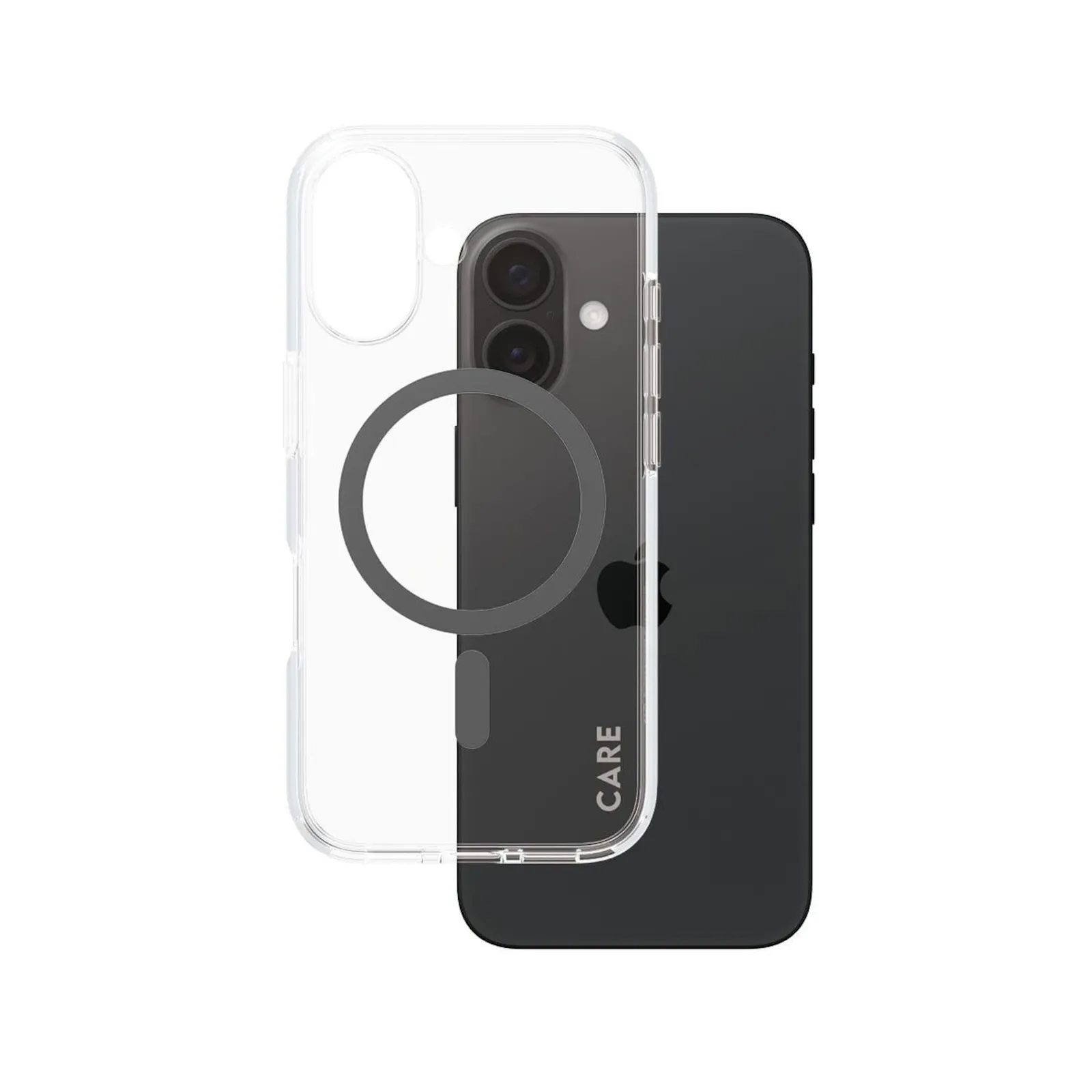 PI_378152727 CARE by PanzerGlass® Flagship Case Transparent Urban Combat m. Schwarz MagSafe iPhone 16 - Slika 1