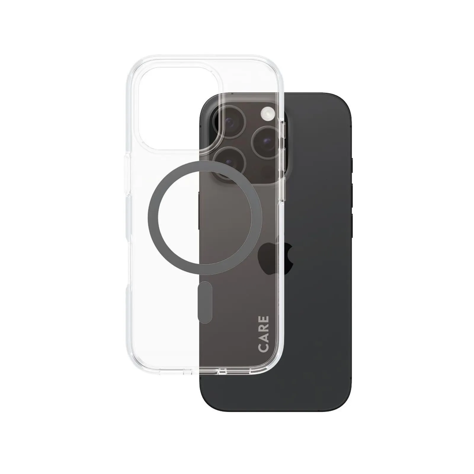 PI_378154426 CARE by PanzerGlass® Flagship Case Transparent Urban Combat m. Schwarz MagSafe iPhone 16 Pro - Slika 1