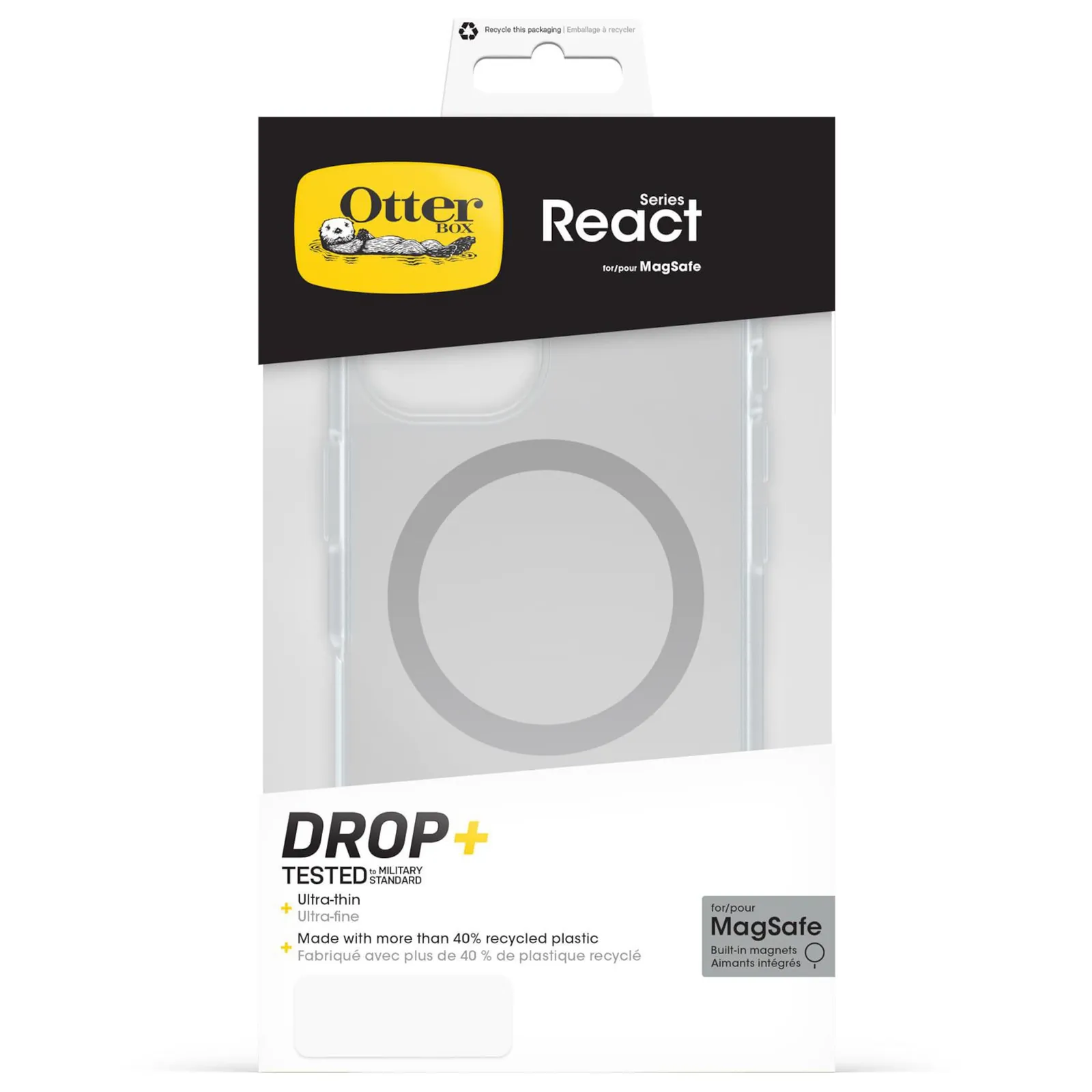 PI_385728157 OtterBox React MagSafe Apple iPhone 16 - clear - Slika 1
