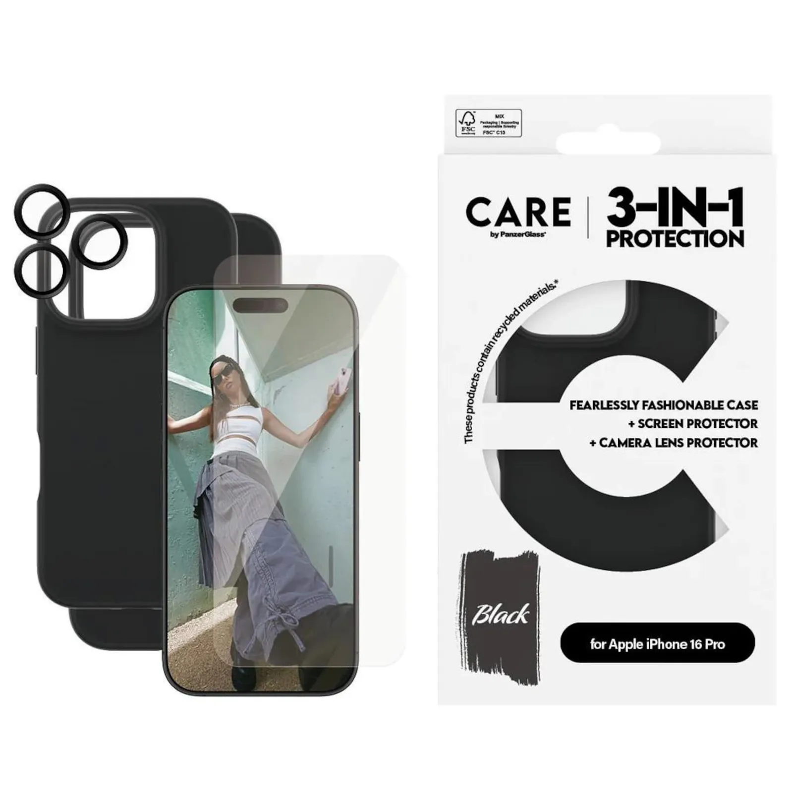 PI_388331144 CARE by PanzerGlass® Fashion 3-in-1 Set iPhone 16 Pro - Slika 1