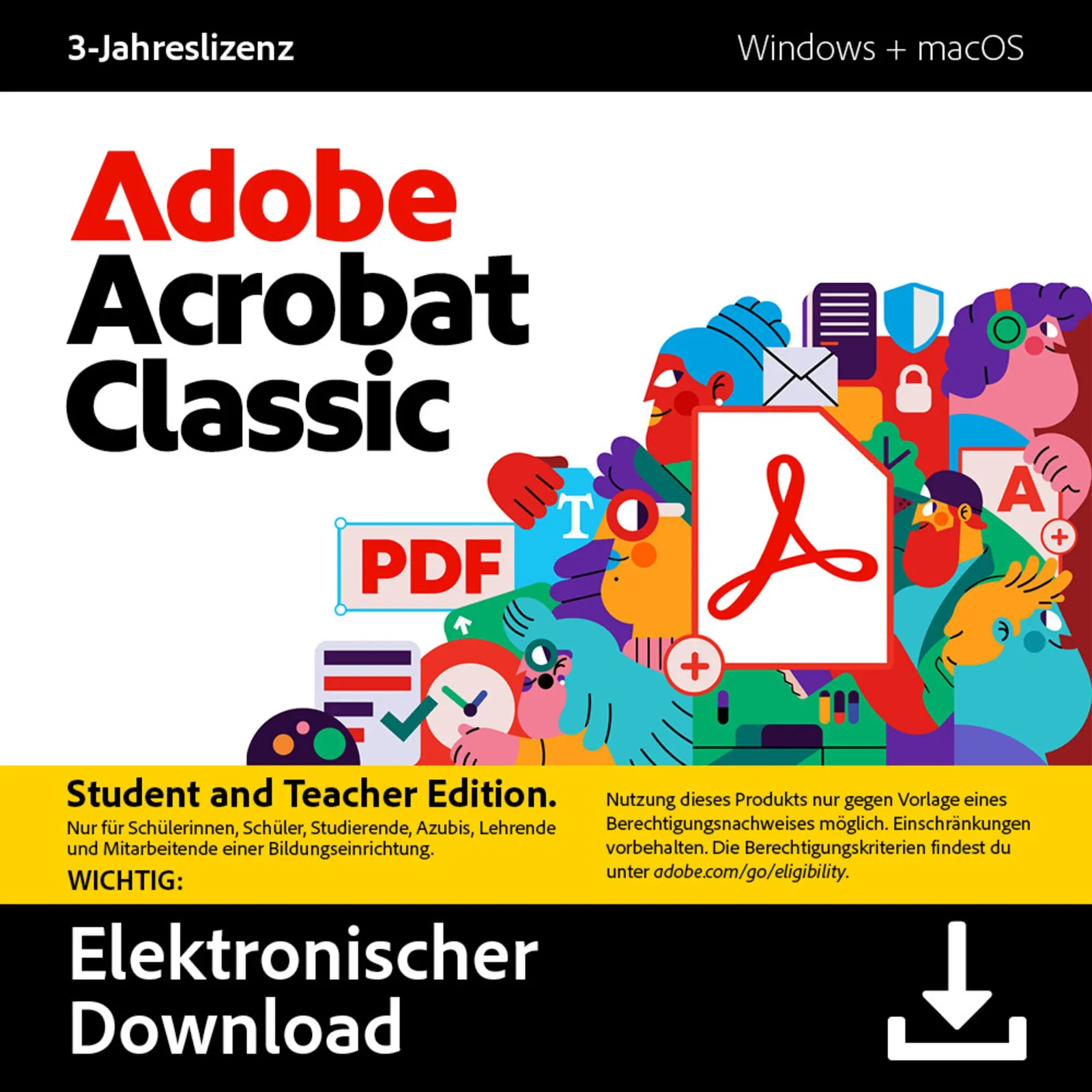 PI_394502900 Adobe Acrobat Classic STE 3 Jahre Download Code Studenten, Schüler, Lehrkräfte - Slika 1