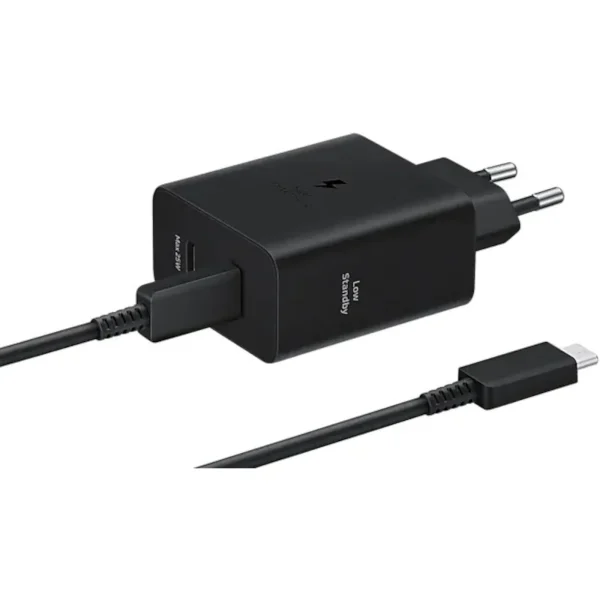 Samsung Schnellladegerät 50W Power Duo + 5A Kabel PD USB-C T5020 Schwarz
