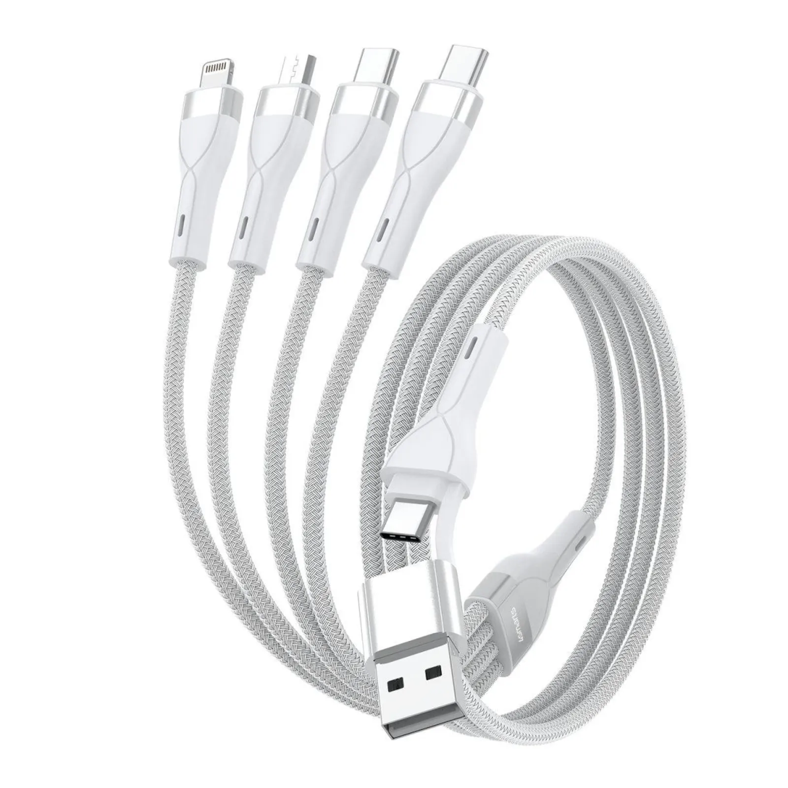 PI_426477570 4smarts 4in2 USB-C Multi-Ladekabel 1,2m, weiß - Slika 1