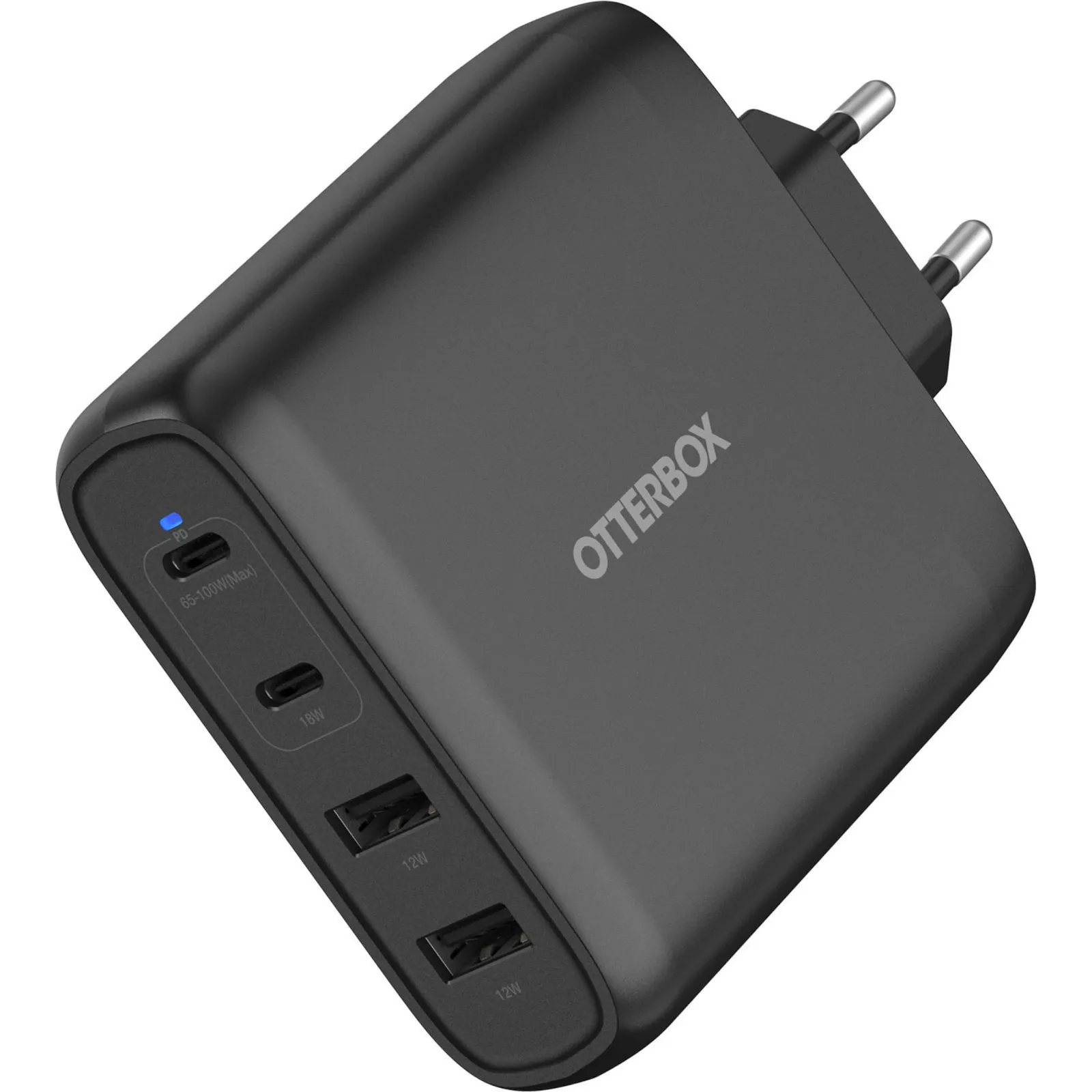 PI_446656173 OtterBox EU Wall Charger 100W GaN 2X USB-C/ 2x USB-A PD Schwarz - Slika 1