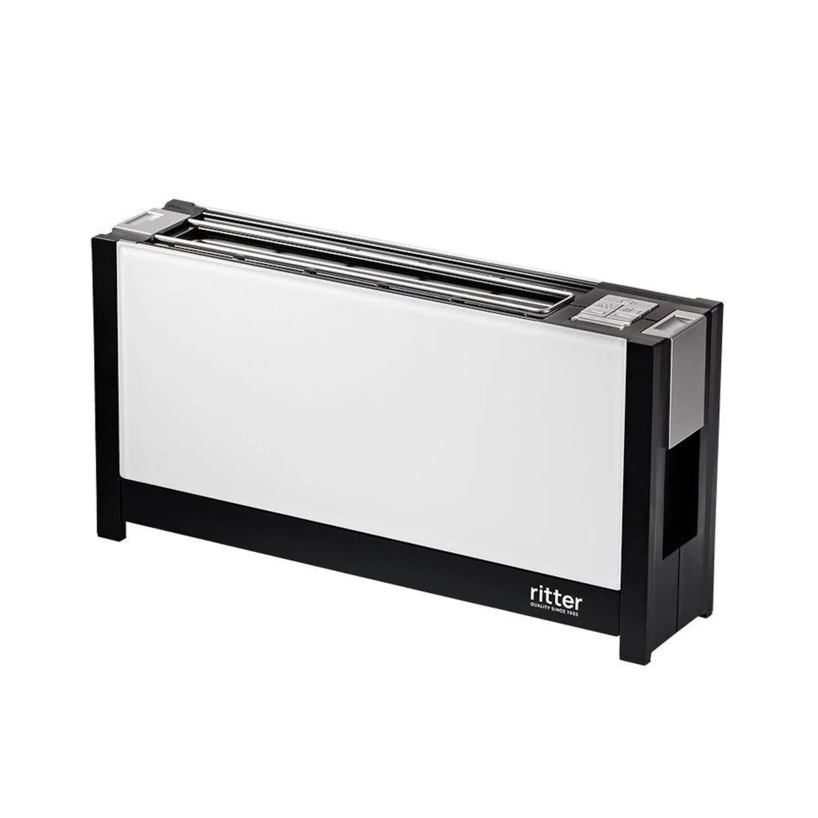 PI_482033674 ritter volcano 5 Langschlitz-Toaster mit Glasfronten weiß - Slika 1
