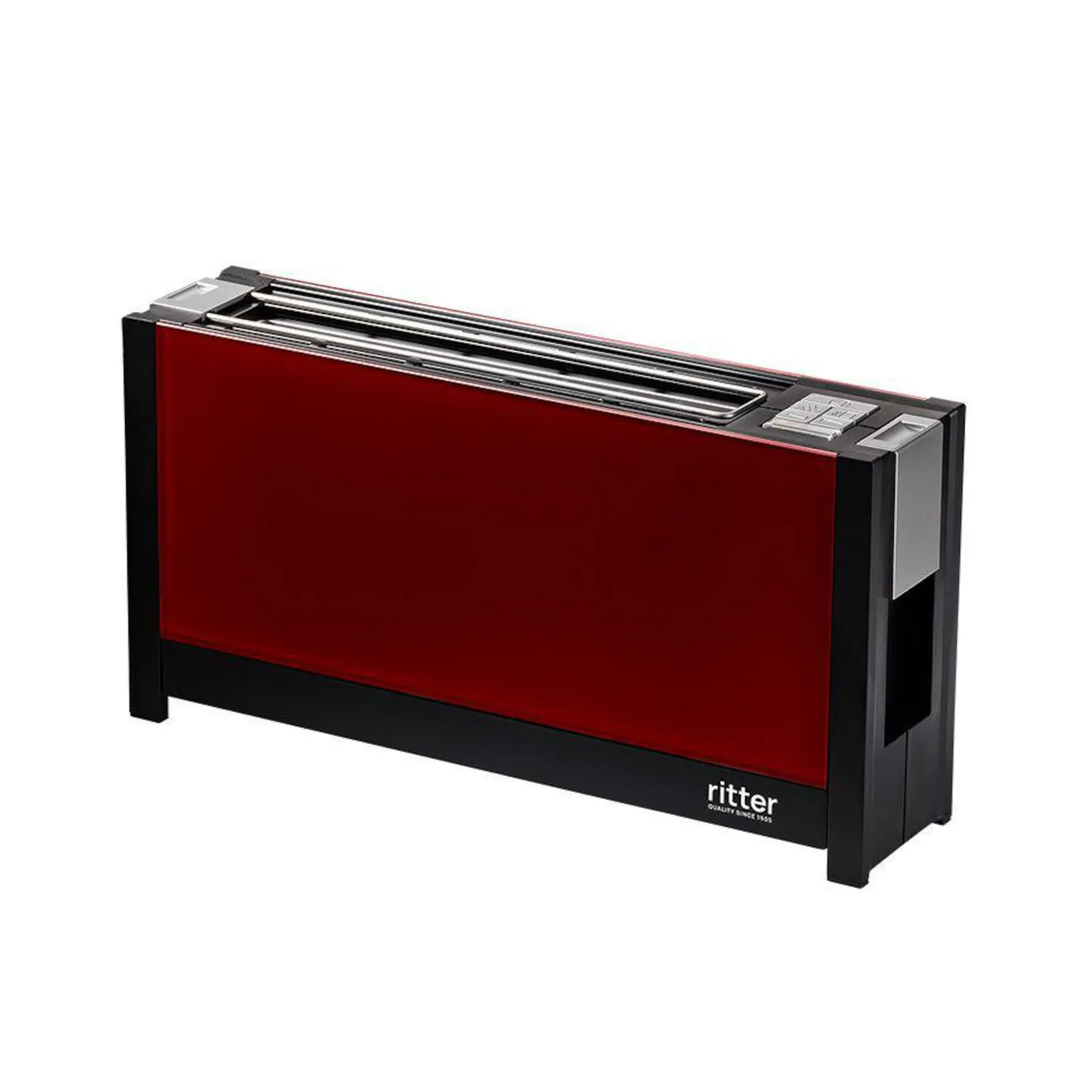 PI_482033685 ritter volcano 5 Langschlitz-Toaster mit Glasfronten rot - Slika 1