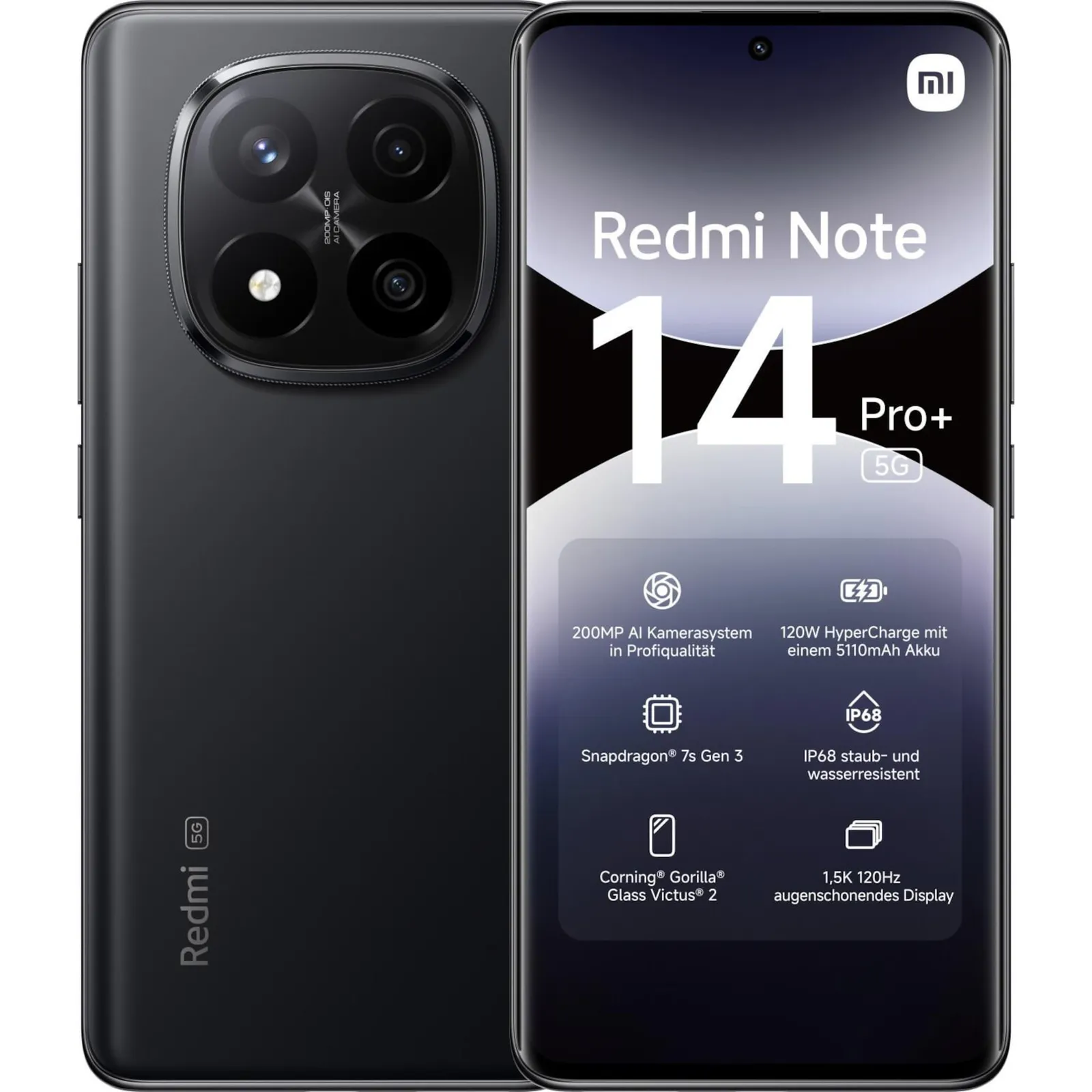 PI_485081052 Xiaomi Redmi Note 14 Pro Plus 5G 8/256GB Dual-SIM Smartphone midnight black - Slika 1