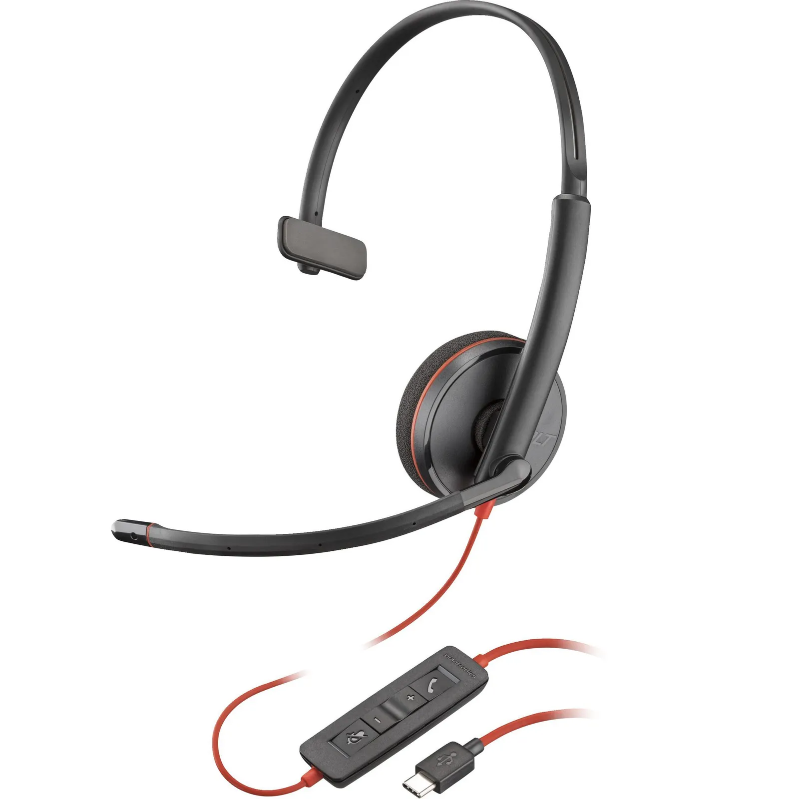 PI_515439292 Poly Blackwire 3210 Monaural USB-C Headset +USB-C/A Adapter (Bulk) - Slika 1
