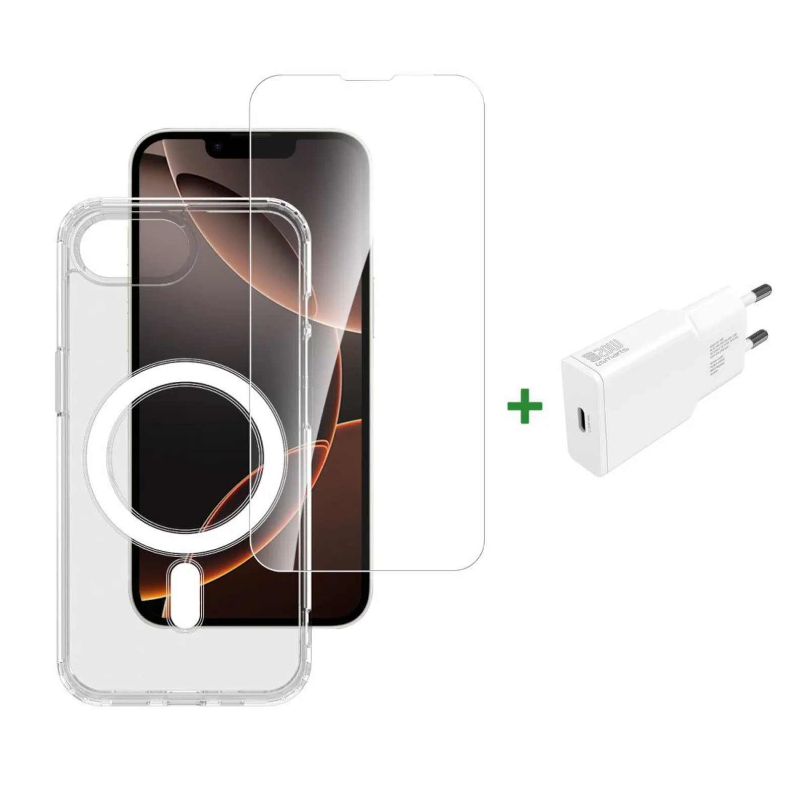 PI_531631252 4smarts 3in1 Premium Starter Set für Apple iPhone 16e - Slika 1
