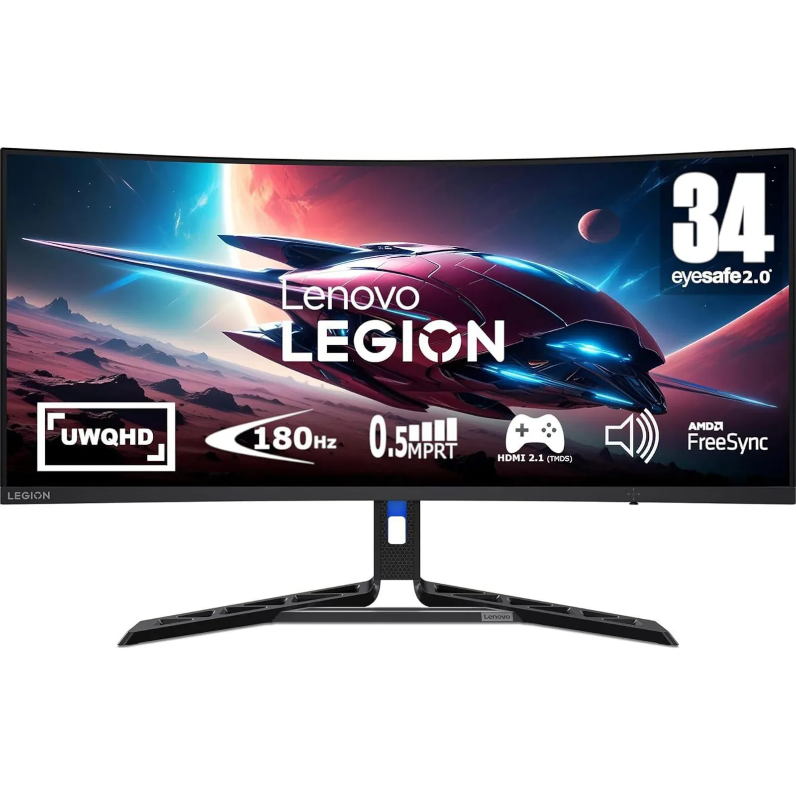 PI_537954516 Lenovo R34w-30 86,4cm (34") WQHD VA Curved Monitor 21:9 HDMI/DP 5ms 180Hz FreeSync - Slika 1