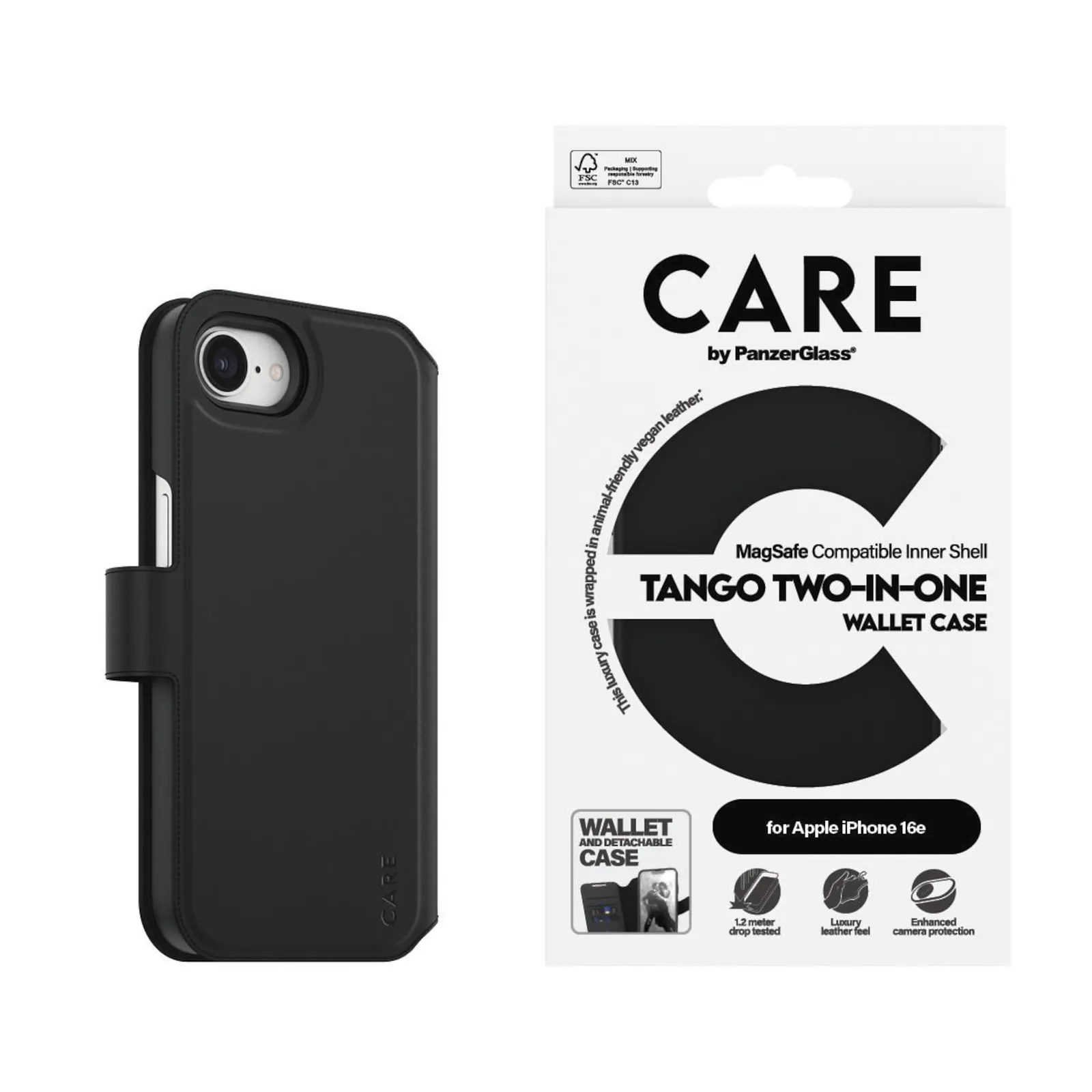 PI_538092980 CARE by PanzerGlass® Case Feature Tango 2-in-1 Wallet iPhone 16e - Slika 1