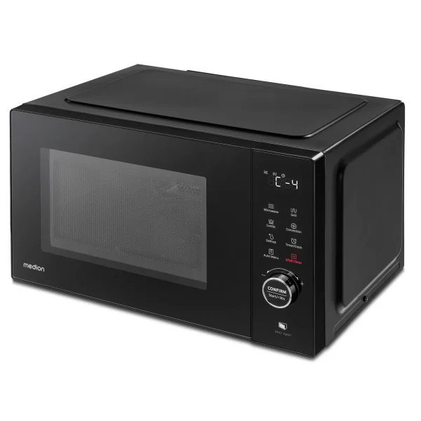 Medion MD 12031 3 in 1 Mikrowelle mit Grill 23L 900W/1000W 5 Leistungsstufen, Timer