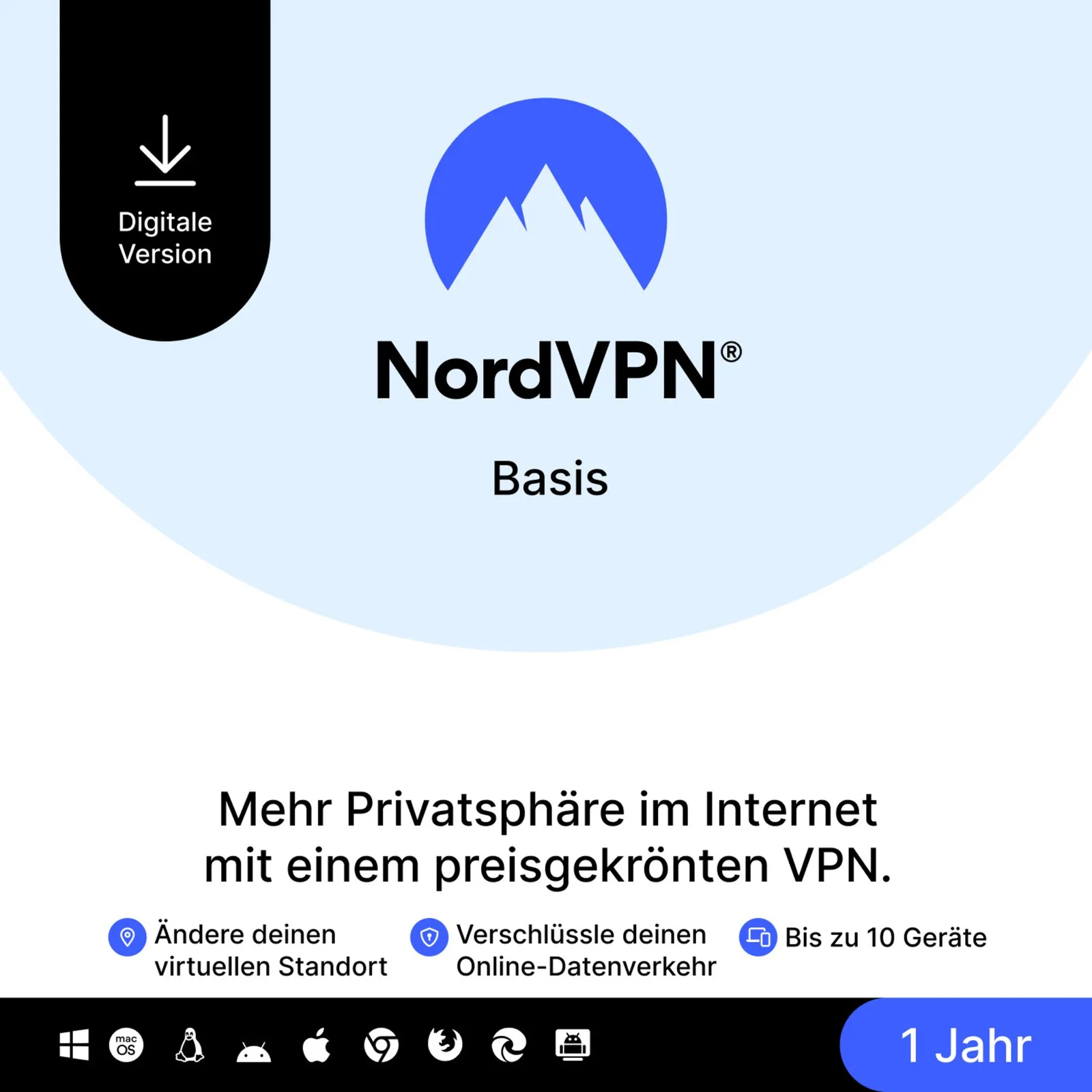 PI_545024397 NordVPN Basis | 10 Geräte | 1 Jahr | Download & Produktschlüssel - Slika 1