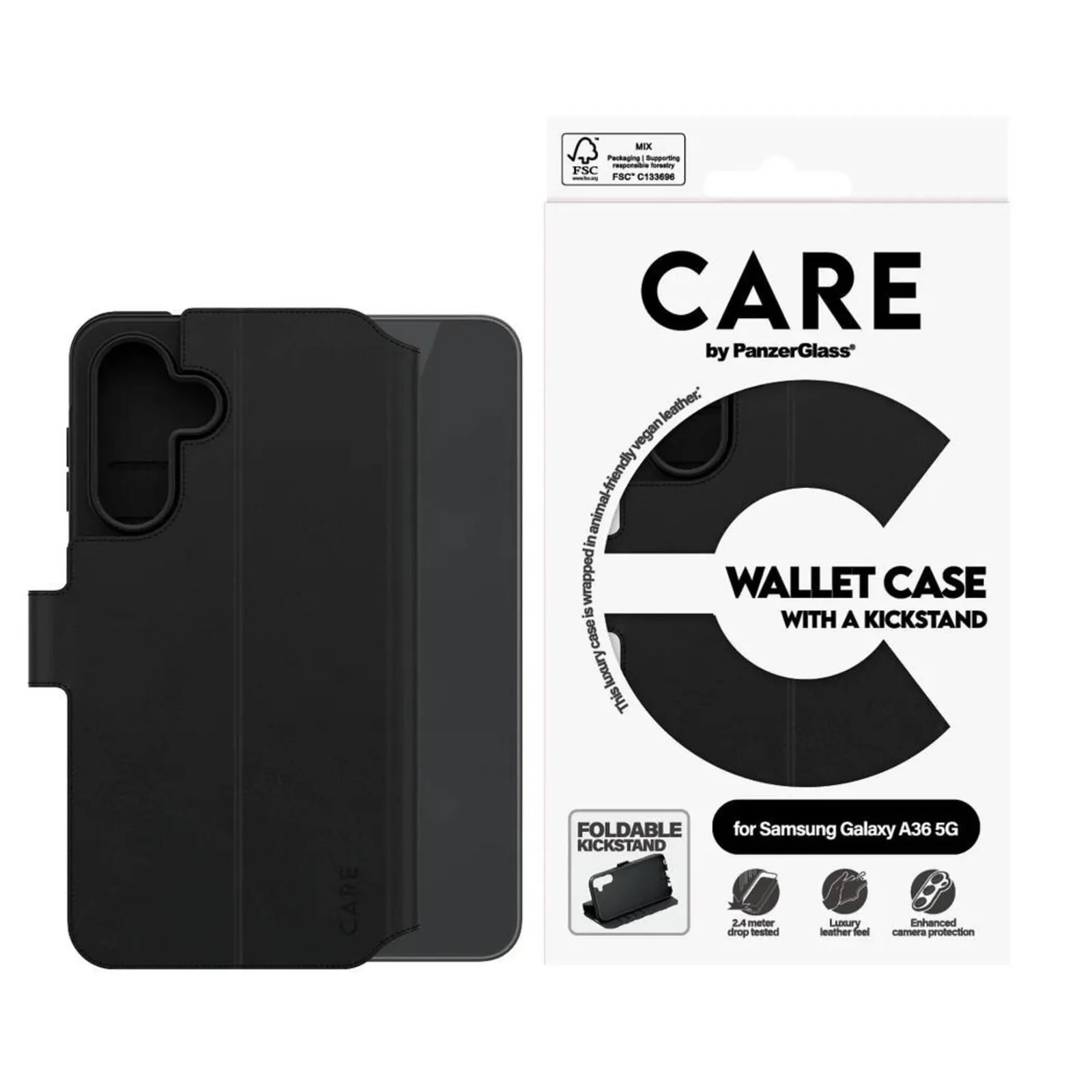 PI_550852408 CARE by PanzerGlass® Feature Wallet Case mit Kickstand Samsung Galaxy A36 5G - Slika 1