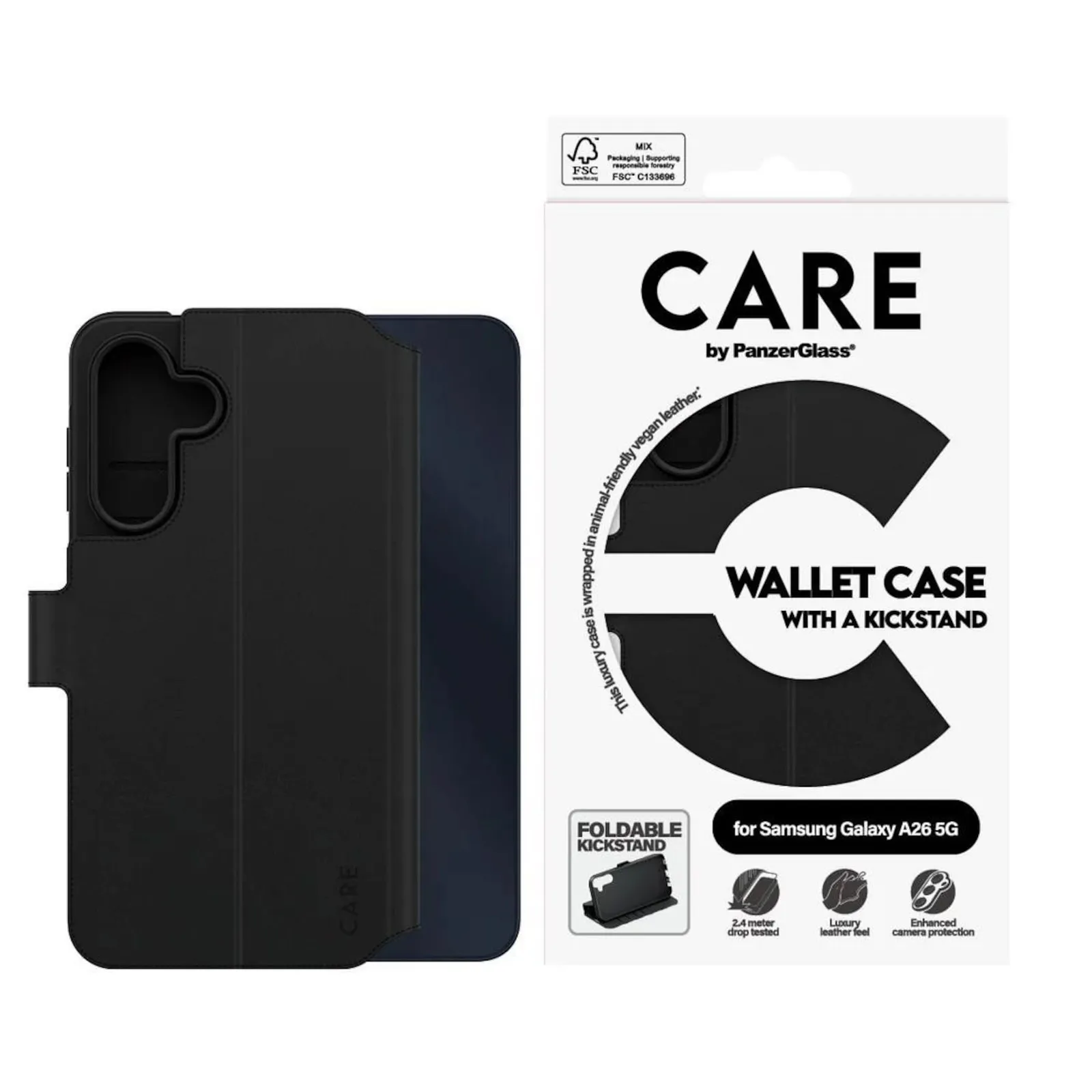 PI_550984503 CARE by PanzerGlass® Feature Wallet Case mit Kickstand Samsung Galaxy A26 5G - Slika 1
