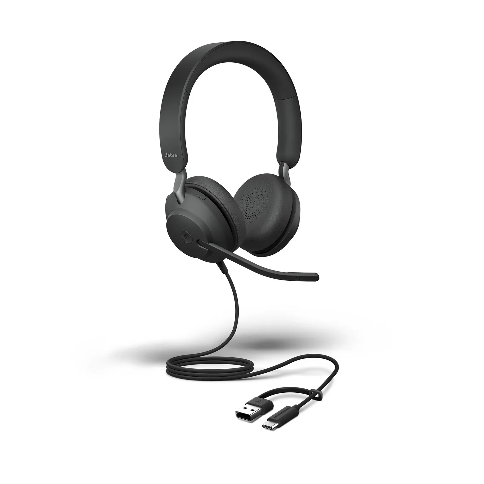 PI_565655206 Jabra Evolve2 40 SE Stereo Headset Schwarz - MS-Teams, USB-C/A, Busylight - Slika 1