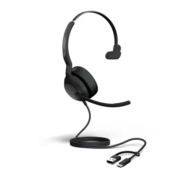 Jabra Evolve2 50 UC Mono kabelgebunden Headset schwarz USB-A/C