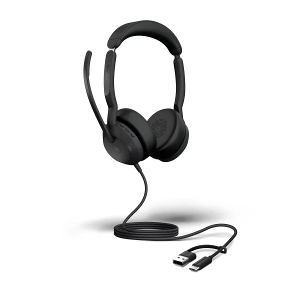 Jabra Evolve2 50 MS Stereo kabelgebunden Headset schwarz USB-A/C