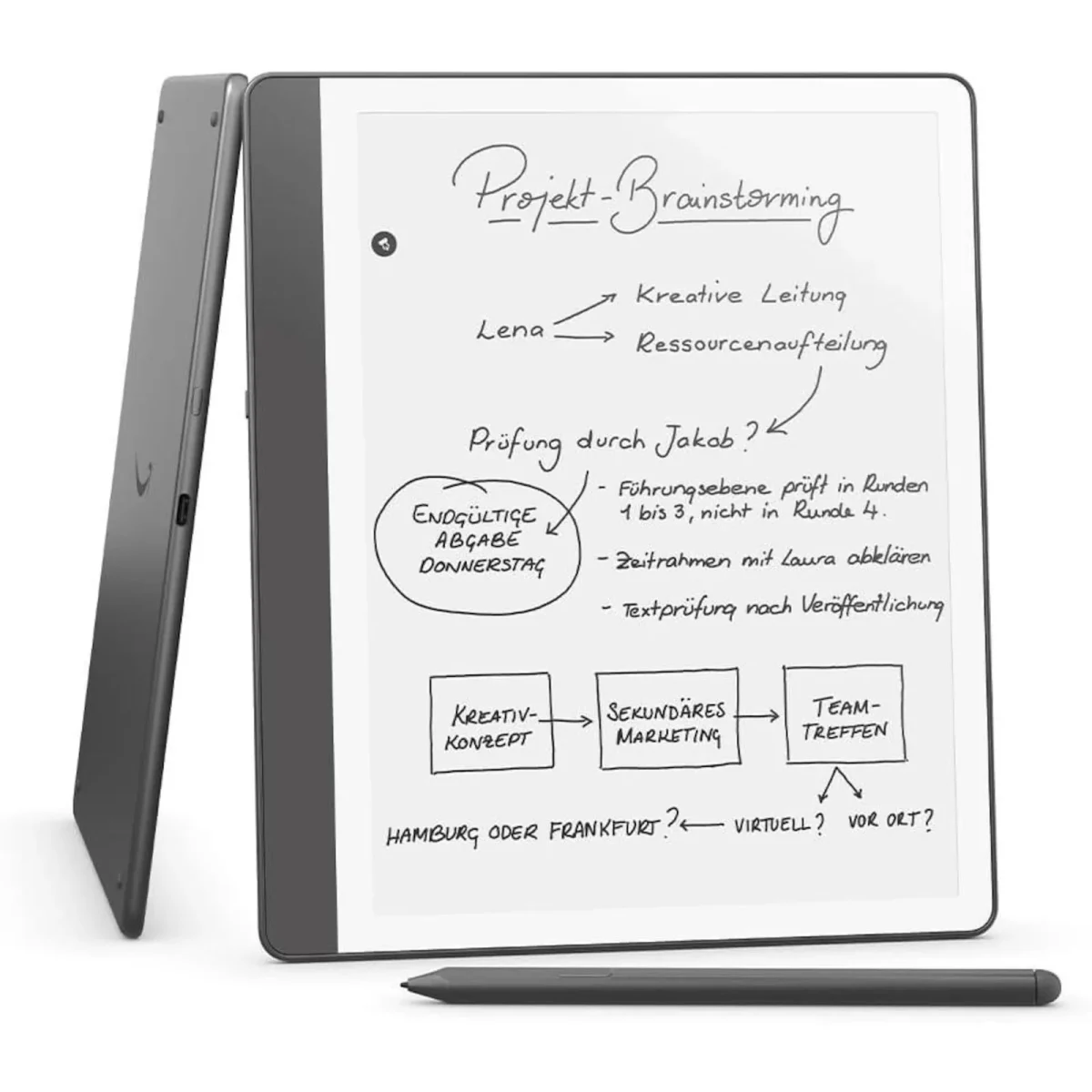 Amazon Kindle Scribe 16GB, Premium-Eingabestift, Tungsten Grey - Slika 1