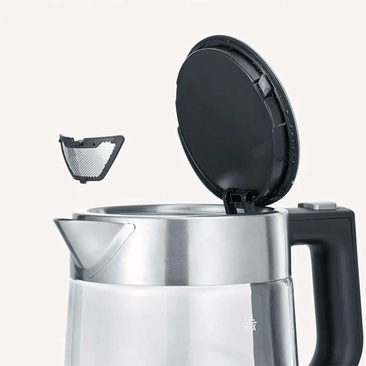 Severin WK 3468 Glas-Wasserkocher 2200W 1l transparent/schwarz/silber - Slika 4