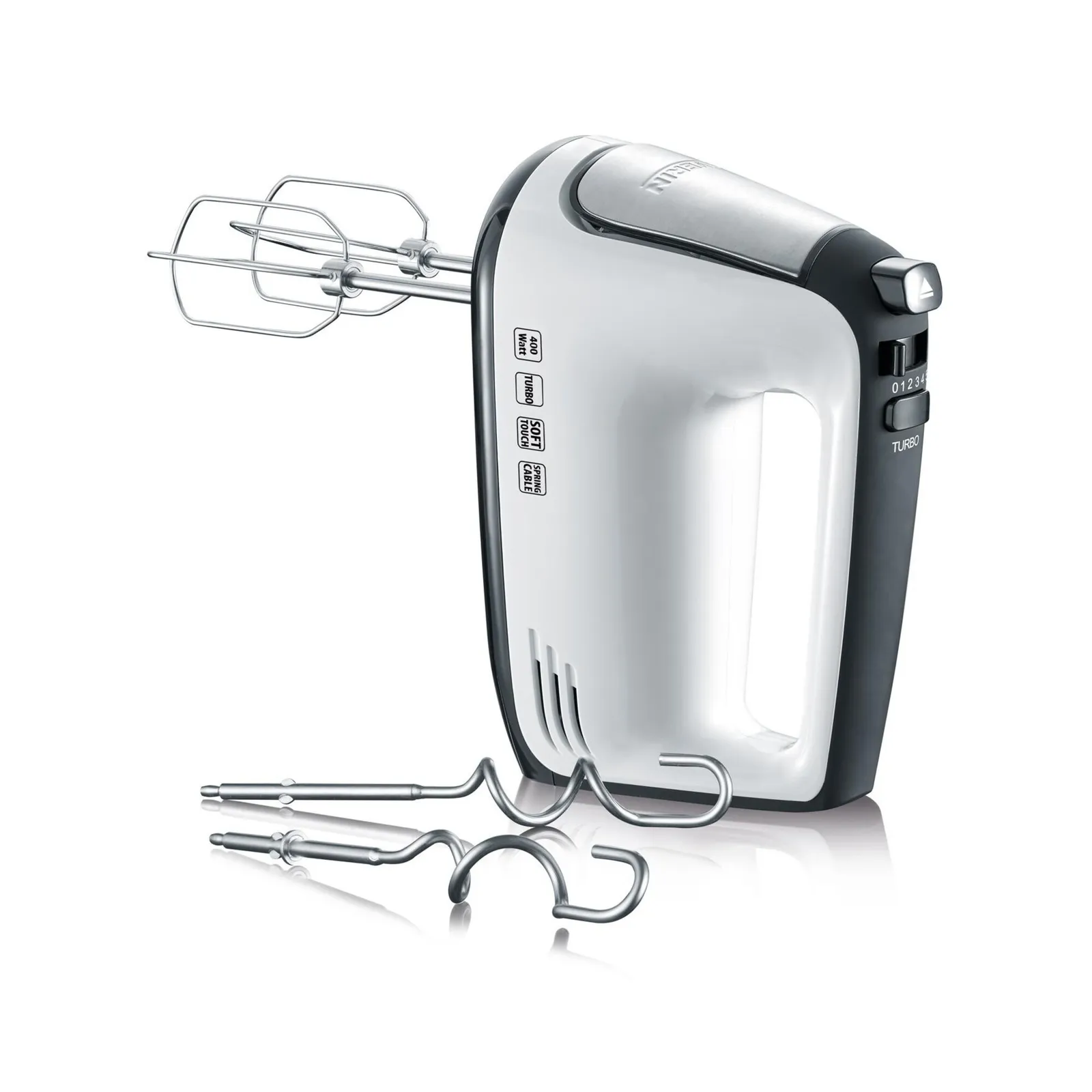PI_616666912 Severin HM 3830 Handmixer 400W schwarz/weiß/grau - Slika 1