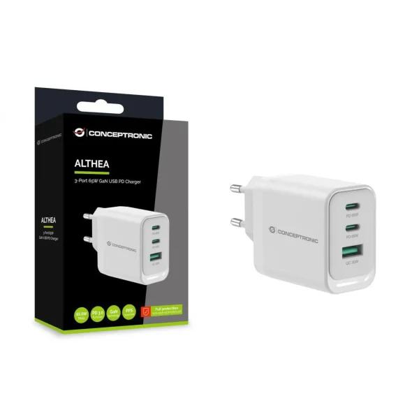 Conceptronic ALTHEA21W65 3-Port-65-W-USB-Ladegerät