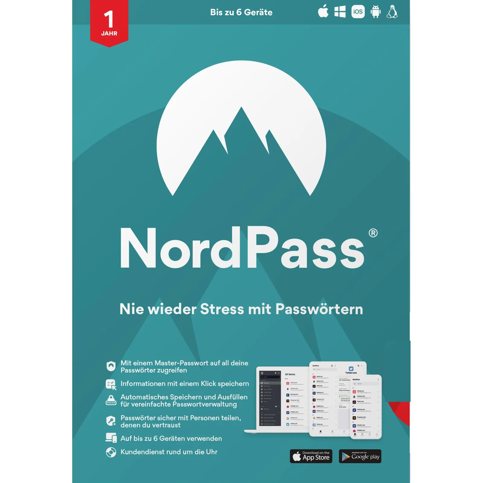 PI_699013751 NordPass | 6 Geräte | 1 Jahr | Download & Produktschlüssel - Slika 1