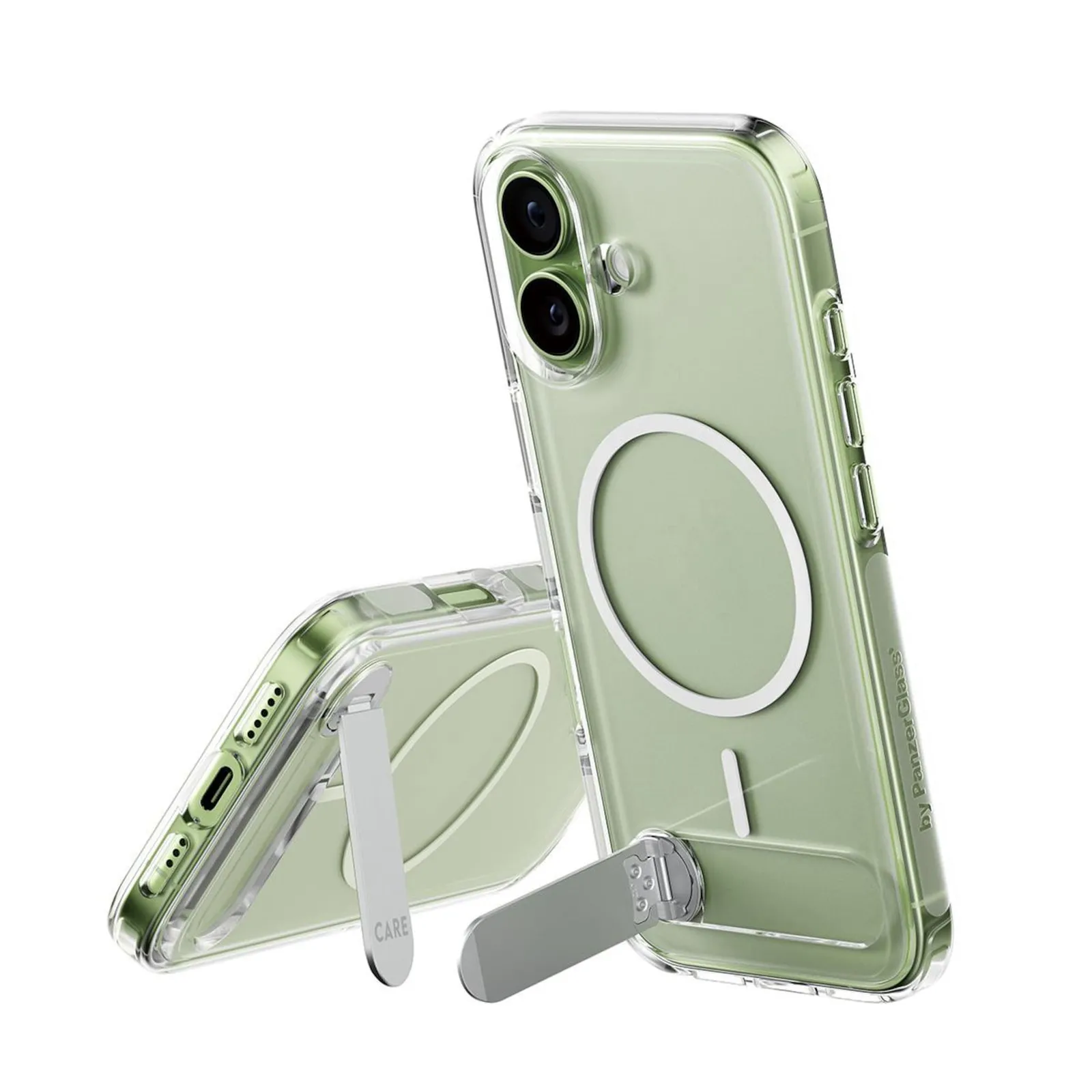PI_702456536 CARE by PanzerGlass® Feature Case Transparent mit Kickstand & MagSafe für iPhone 17 - Slika 1