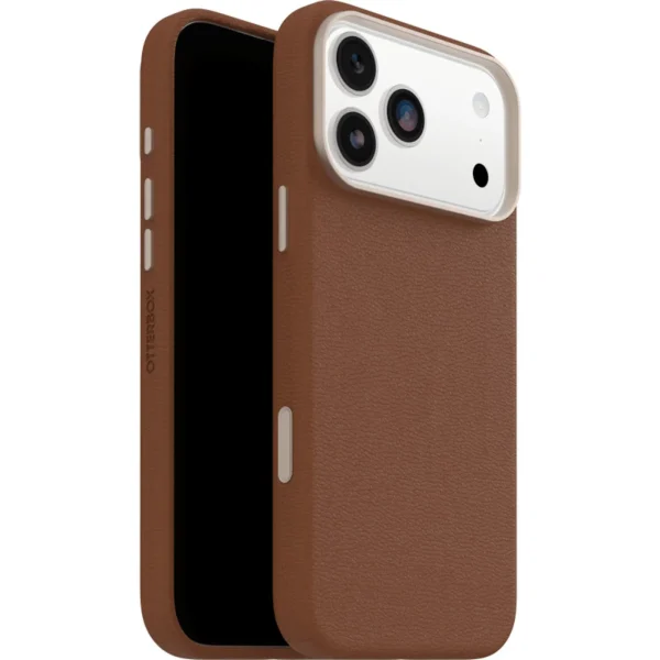 OtterBox Symmetry Cactus Leather Camera Control Apple iPhone 17 Pro Max Desert Saddle - brown