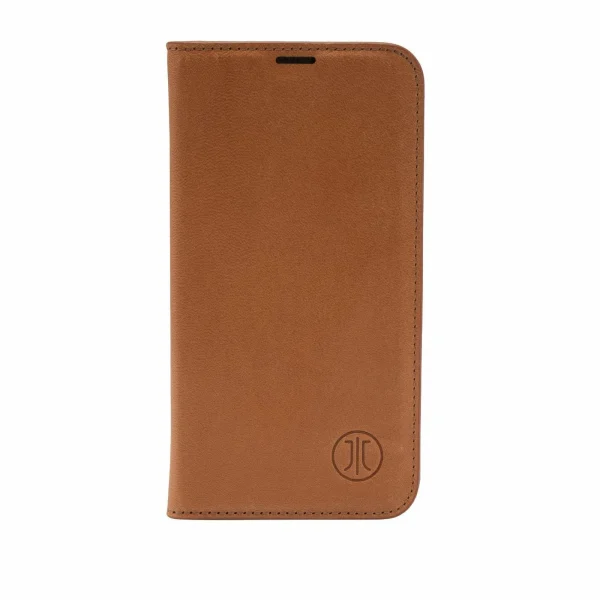 JT Berlin Echtleder BookCase Tegel für iPhone 17 Pro Max cognac