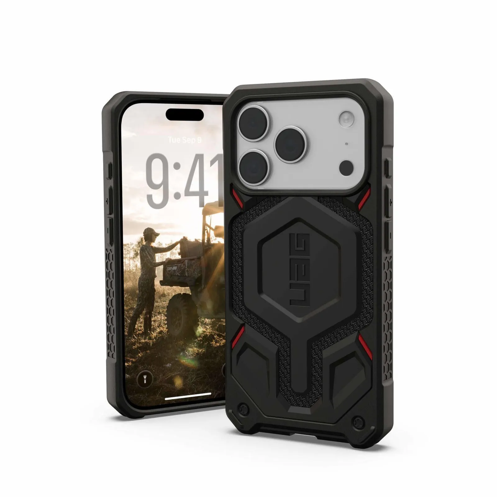 PI_719566742 UAG Urban Armor Gear Monarch Pro MagSafe Case Apple iPhone 17 Pro Max kevlar schwarz - Slika 1