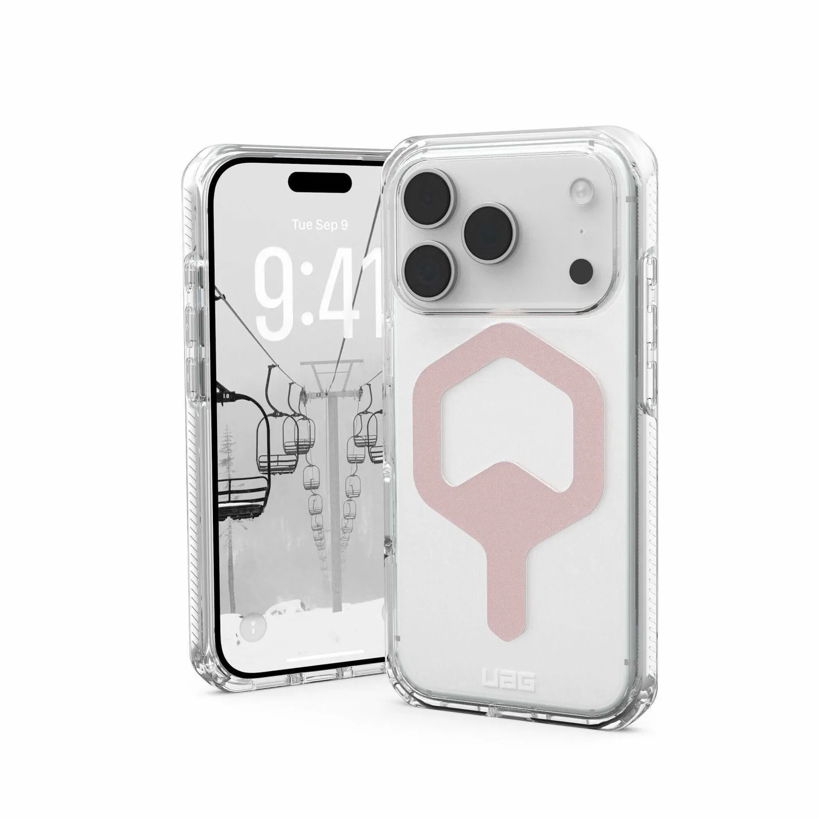 PI_720404503 UAG Urban Armor Gear Plyo MagSafe Case Apple iPhone 17 Pro ice (transparent/rose gold) - Slika 1