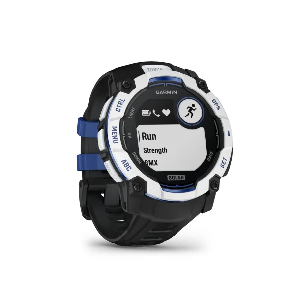 Garmin Instinct® 3 Solar 50mm  Schwarz/Steinweiß mit Silikon-Wechselarmband 26 mm Schwarz