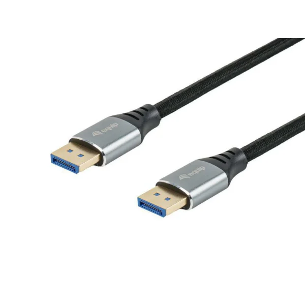 Equip 119283 DisplayPort 2.1 Premium-Kabel, Stecker auf Stecker, 3m, silber