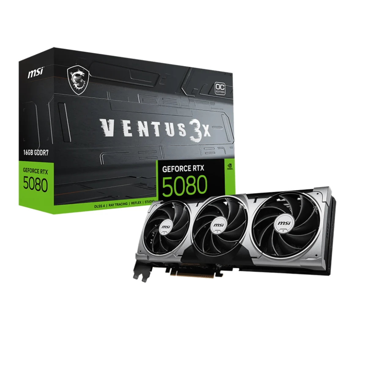 MSI GeForce RTX 5080 16GB Ventus 3X OC - 16GB GDDR7, HDMI, 3x DP - Slika 1