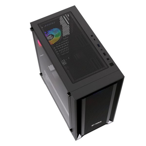 Bit Force VOLTRON ARGB-4 Gaming Midi Tower  ATX kućište bez napajanja, crno