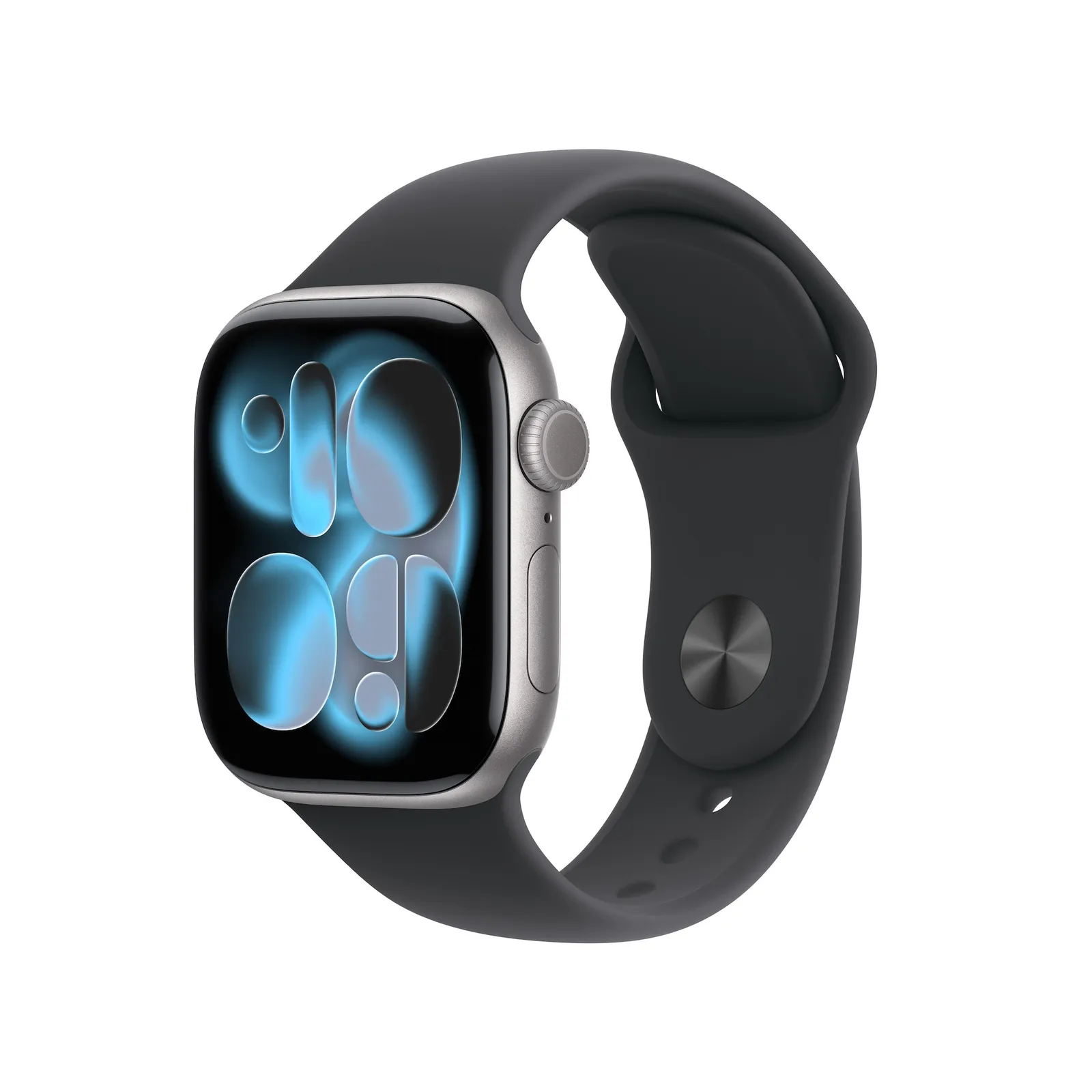 PI_704528276 Apple Watch Series 11 GPS + Cellular 42mm Space Grey Aluminium Gehäuse mit Sport Band (black) - M/L - Slika 1