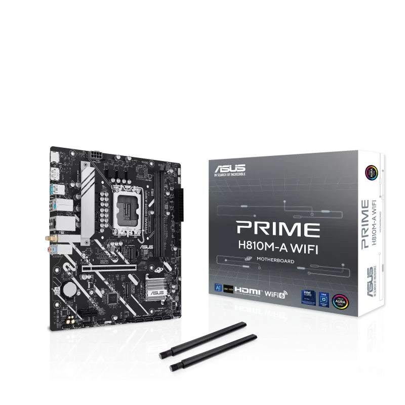 194131-57_Prime-H810M-A-WIFI_1 Asus MB Prime H810M-A WIFI, S.1851, 2xDDR5/6400(OC), PCIe 4.0, G-LAN, HDMI/DP, WiFi, mATX - Slika 1