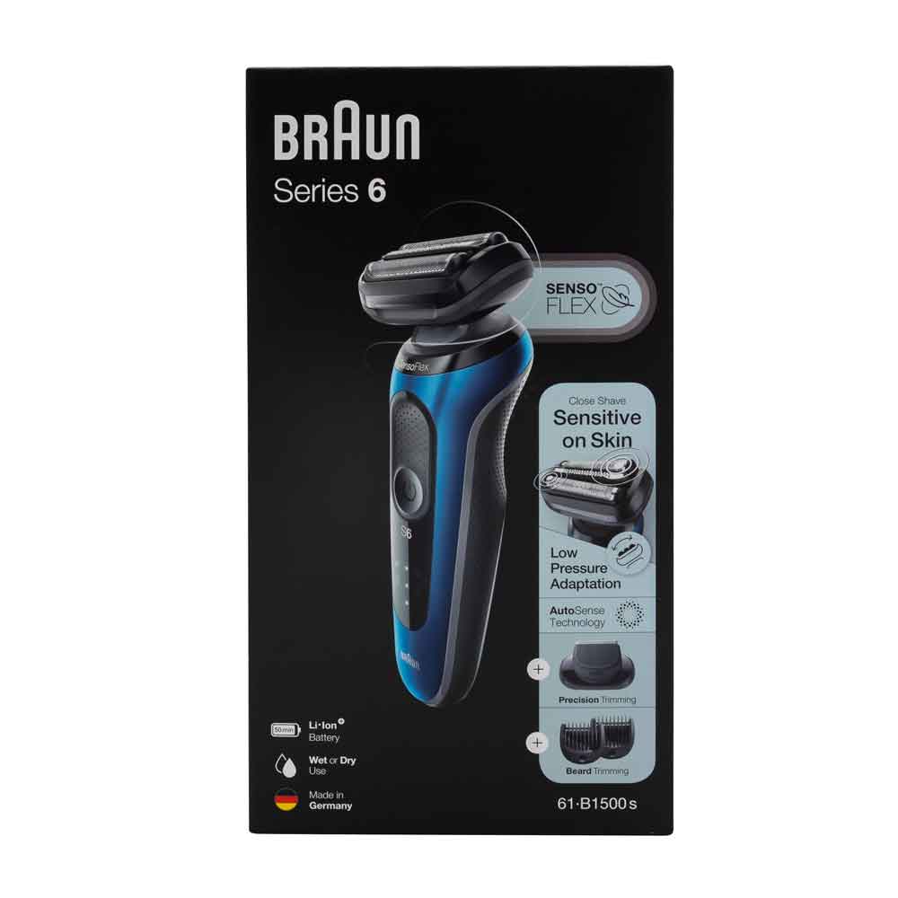 352547 Braun Series 6 61-B1500s Elektrorasierer, blau - Slika 1