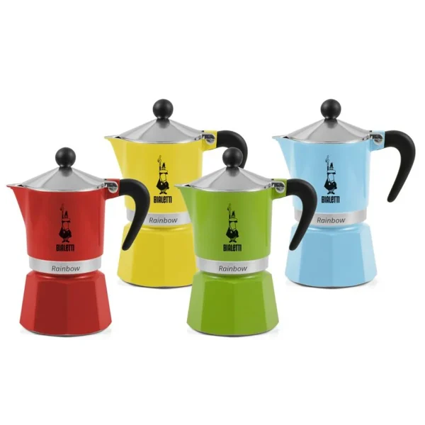 Bialetti Rainbow aparat za espresso za 6 šalica, crveni