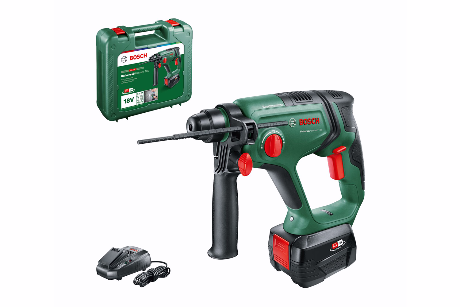 bosch-universalhammer-18v-1x4ah-akumulatorski-busaci-cekic Bosch UniversalHammer 18V 1x4Ah, akumulatorski bušaći čekić - Slika 1